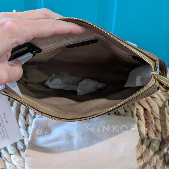 NWT Rebecca Minkoff Stevie Suede Leather Studded Crossbody Bag